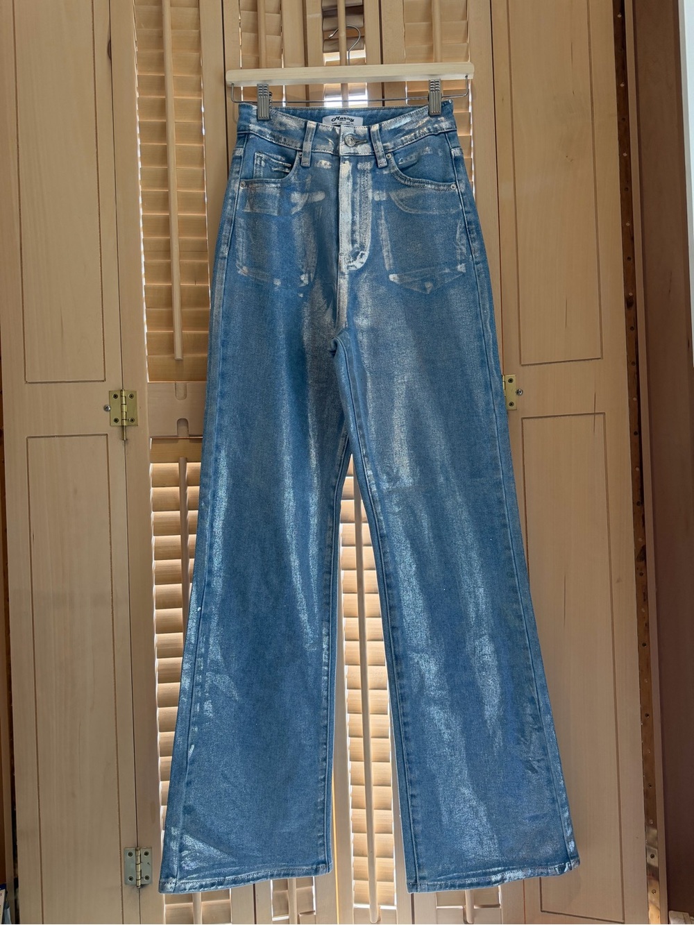 Marivy Paris Metallic Printed Jeans